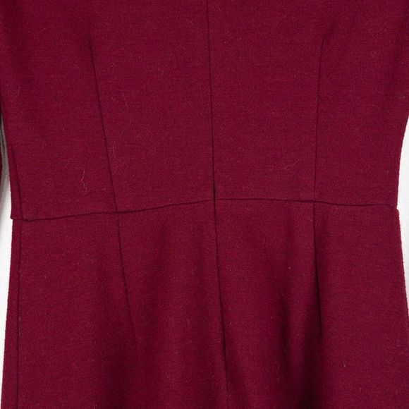 Madewell Gia Concept Fit and Flare Knit Dress Dark Cabernet Red Size 2 - Picture 4 of 10